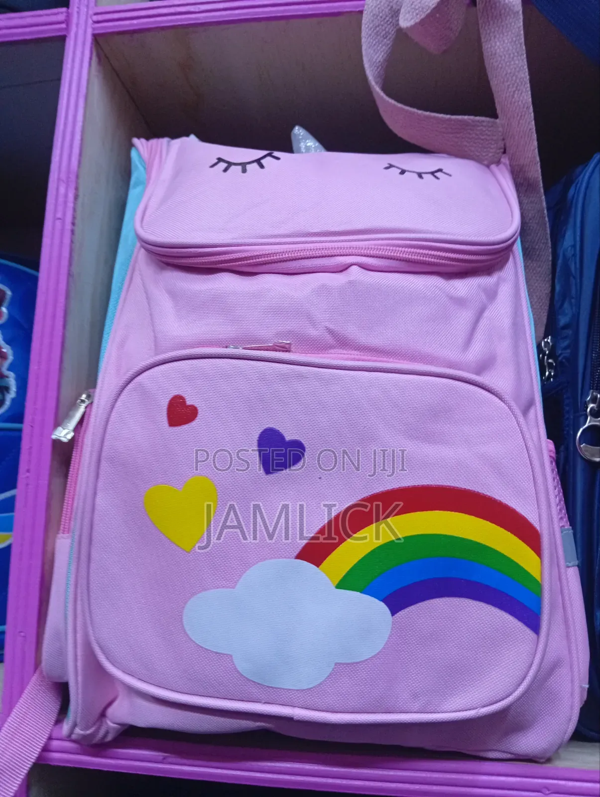 Pink Green Unicorn School Bag