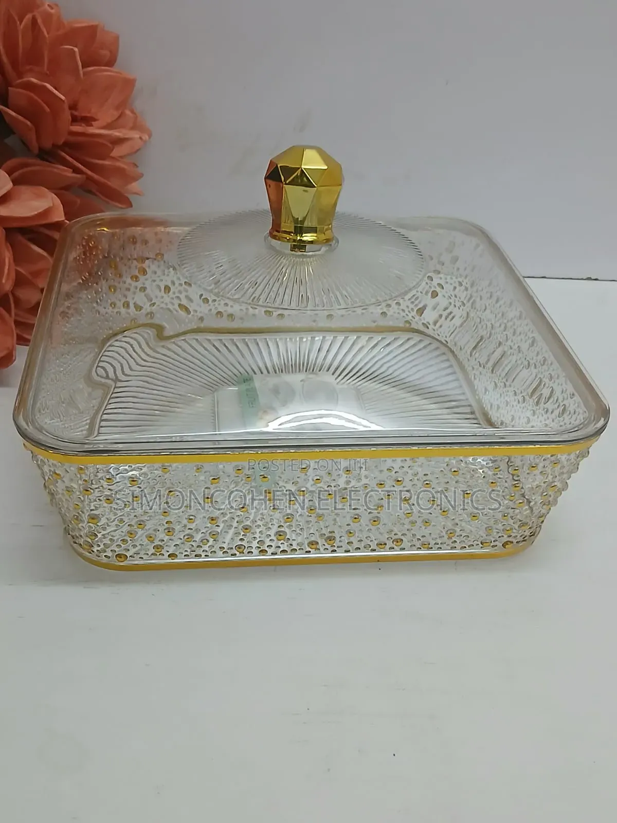 Acrylic Fruit Bowl With Lid + 4 Serving Bowls