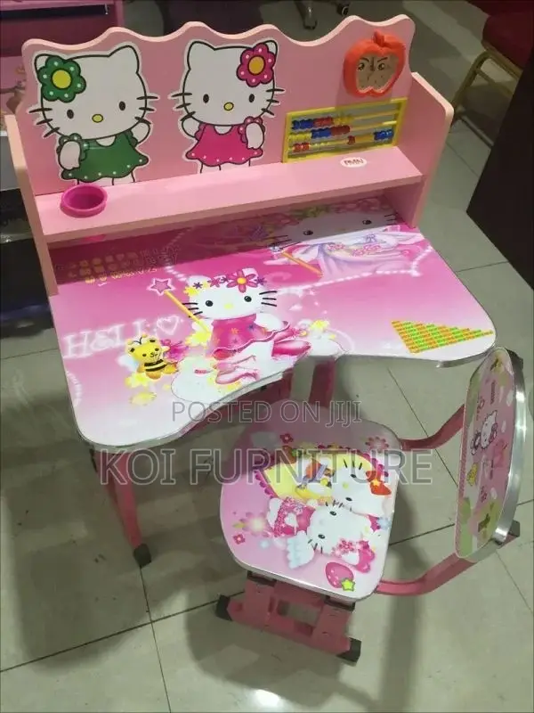 Kids Desks; Multi Colored Home Schooling Desk Chair Set