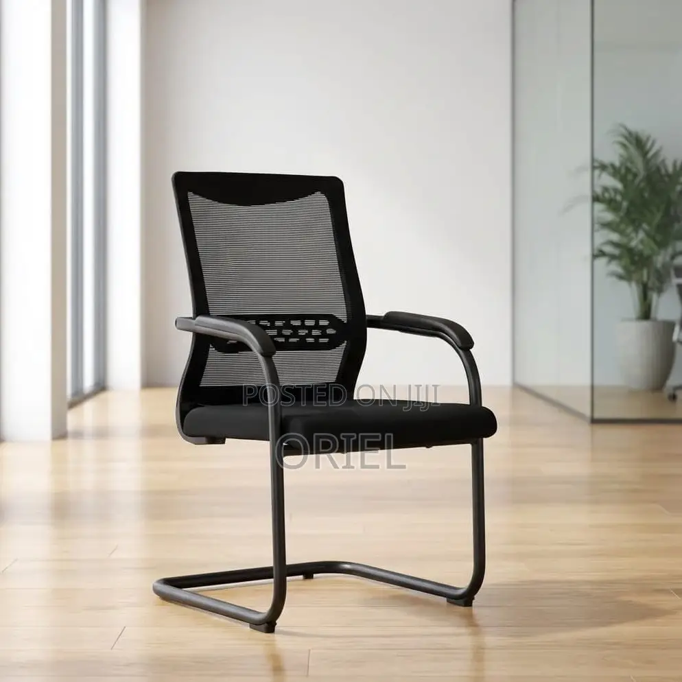 Office Seating Chair : Cushioned Mid-Back Fabric Workspace Chair