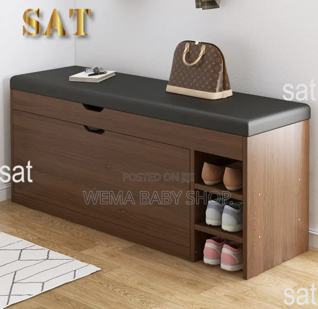Modern Bucket Flip Shoe Cabinet With Seat Changing Stool Bench