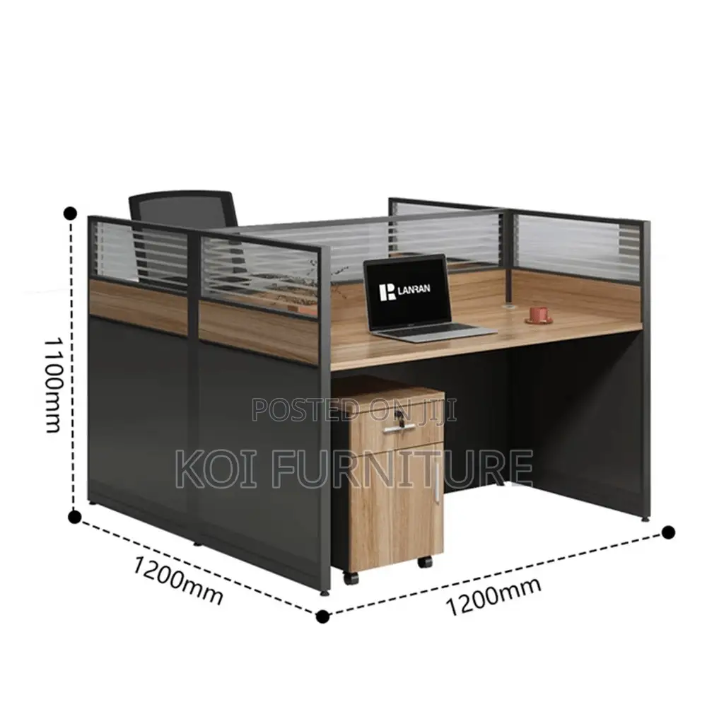 Workstatons; Two Users MDF Executive Square Workstation Desk