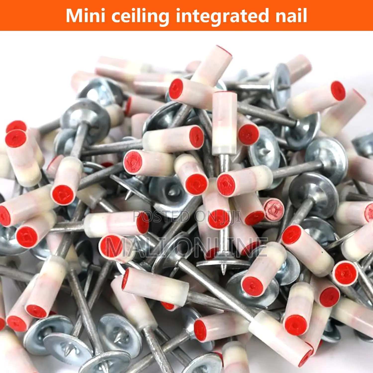 100pcs Nail Gun Nails 7.3x32mm Steel Concrete Fasteners Wood Metal