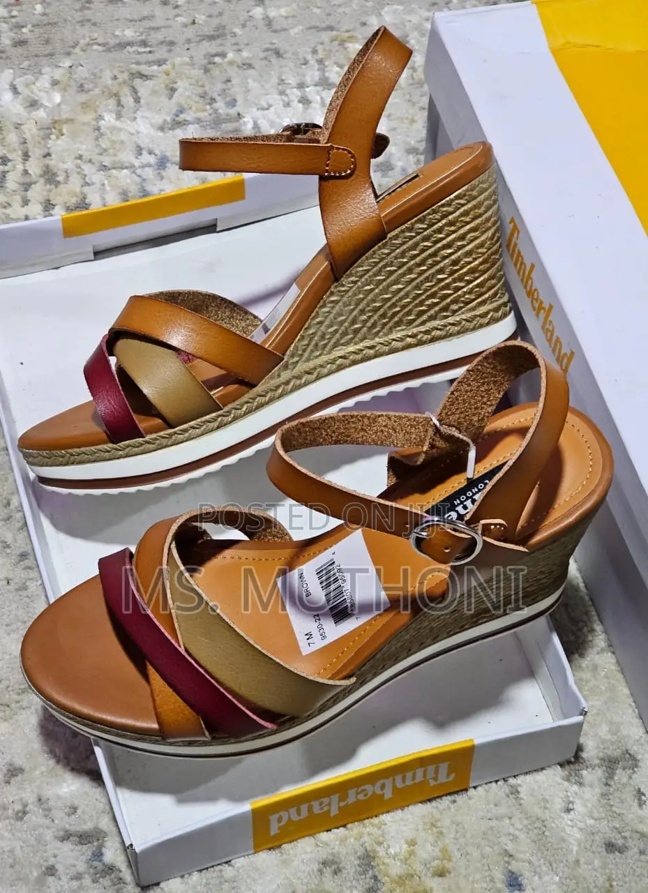 High Quality Leather Open Wedge ( Dune)*Size 37-42
