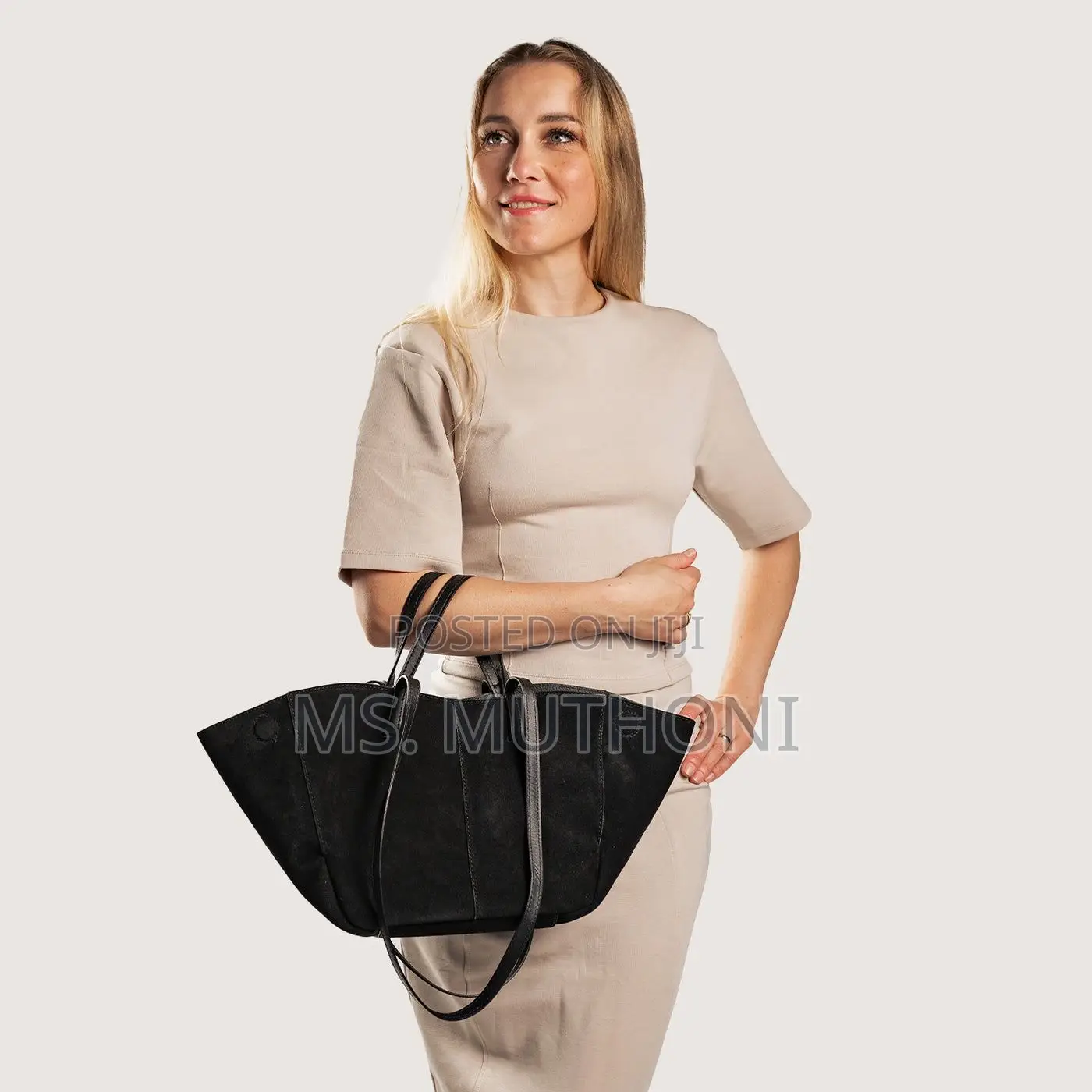 Large High Quality Suede Tote Bag