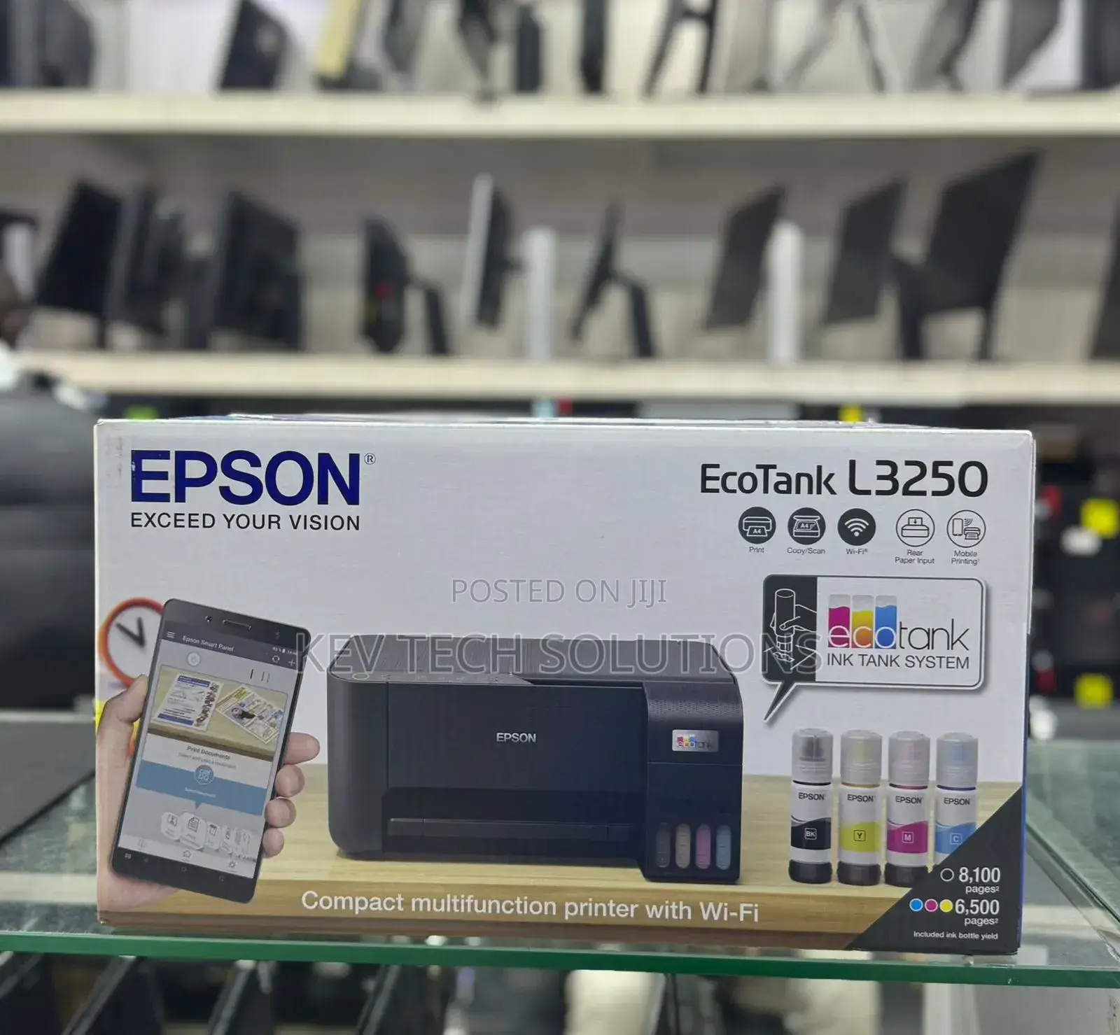 Epson L3250 (Copy,Print and Scan
With Wifi)