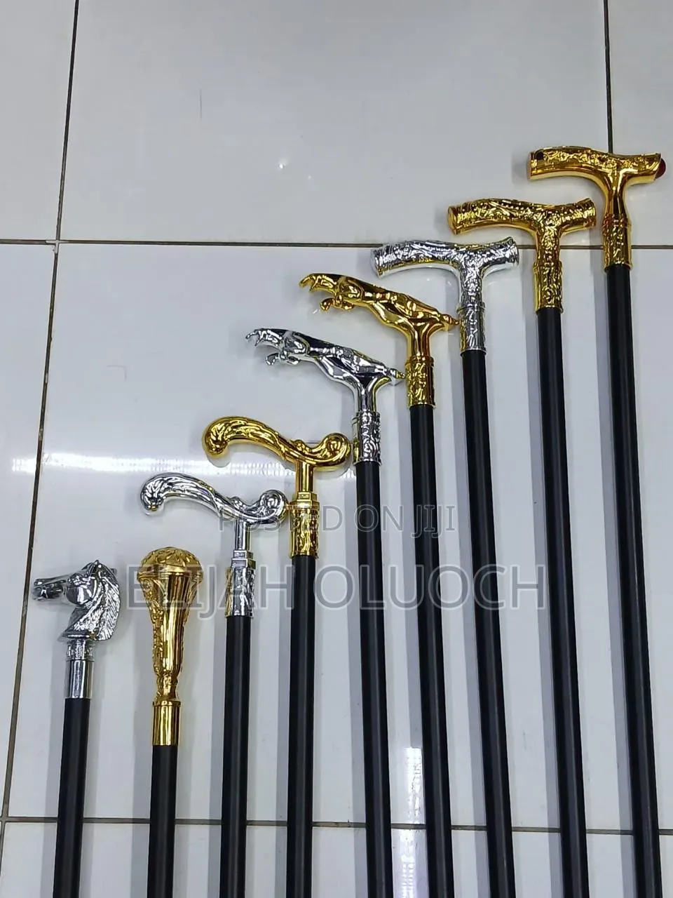 Stylish Pimped Walking Sticks 
With Sword 
Golden/Silver Handless