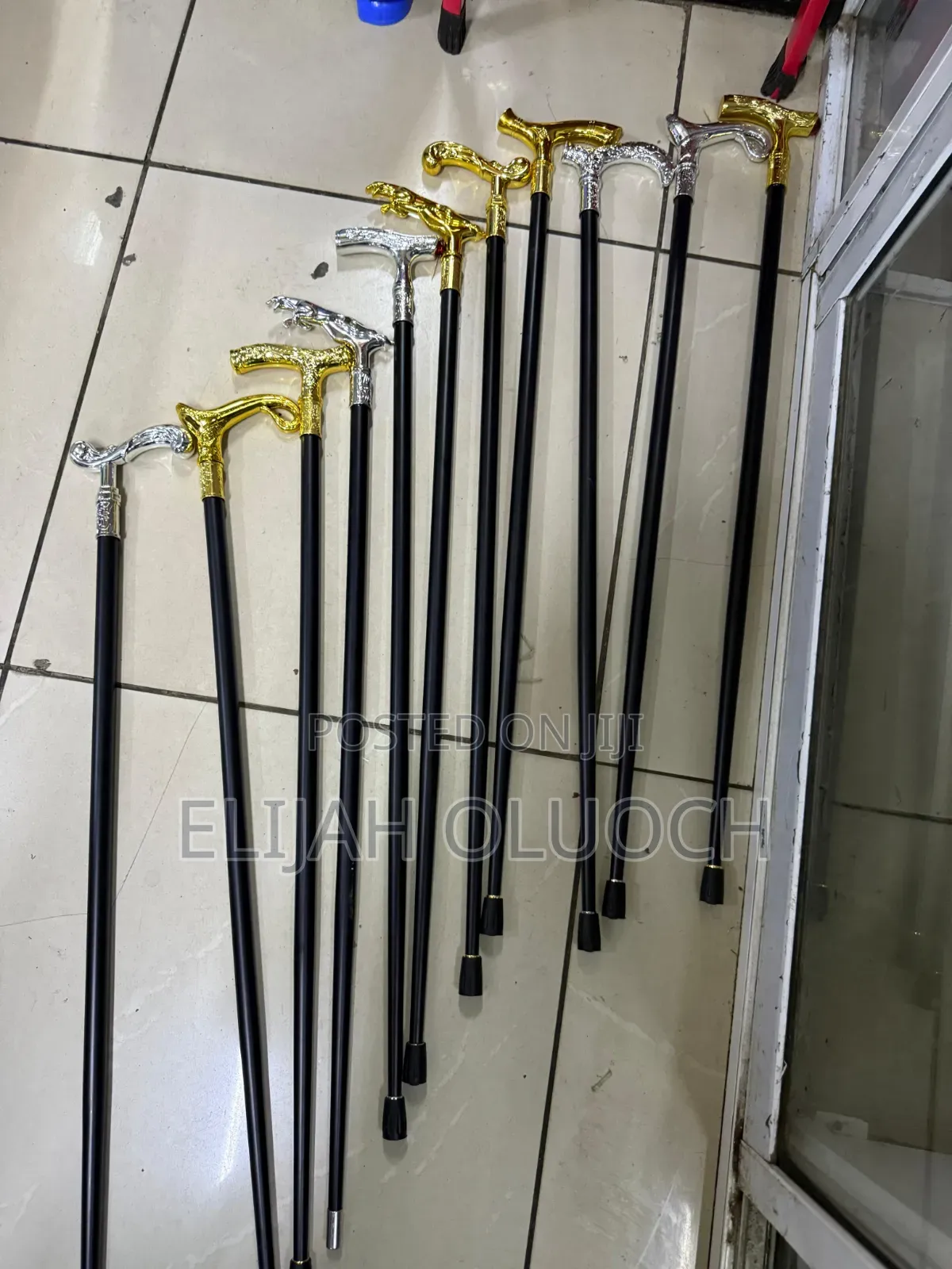 Stylish Pimped Walking Sticks 
With Sword 
Golden/Silver Handless