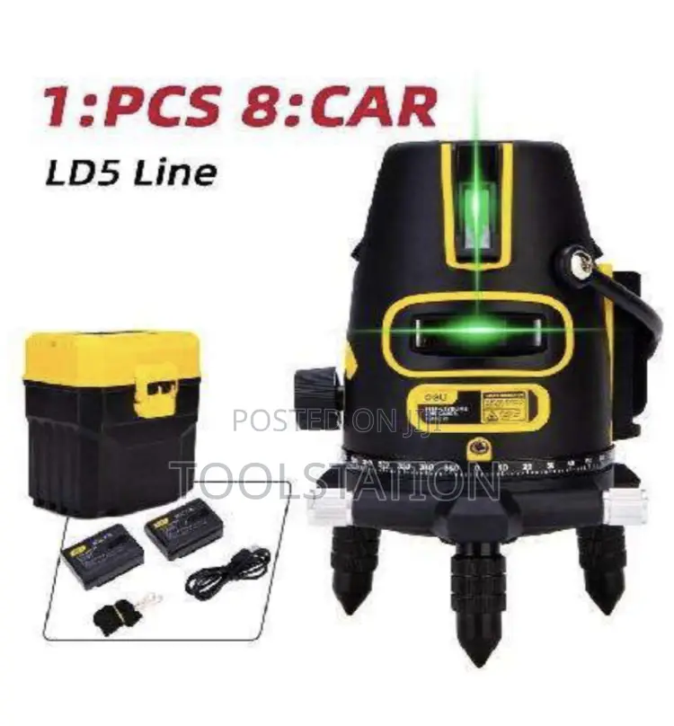 Self-Leveling 5 Line Laser Green Laser Range: 0~10 M Edl332305