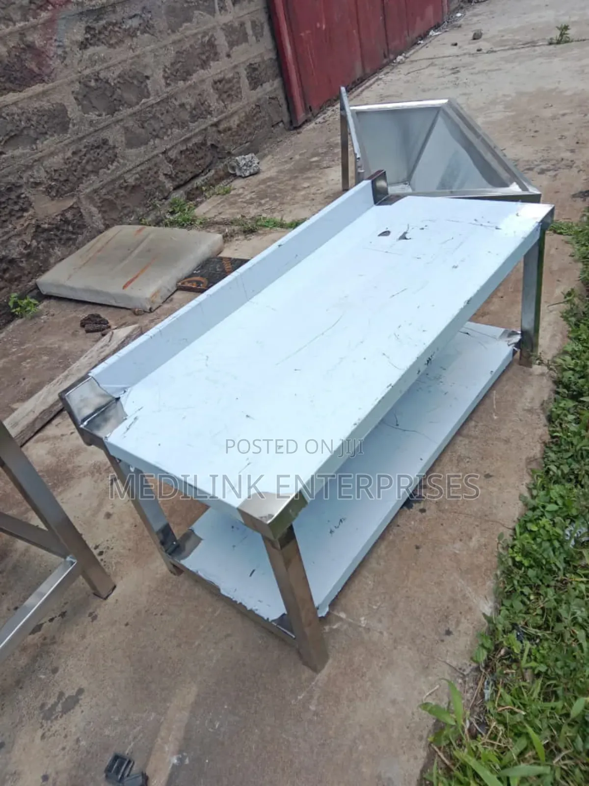 Double Shelves Working Tables Top Customized