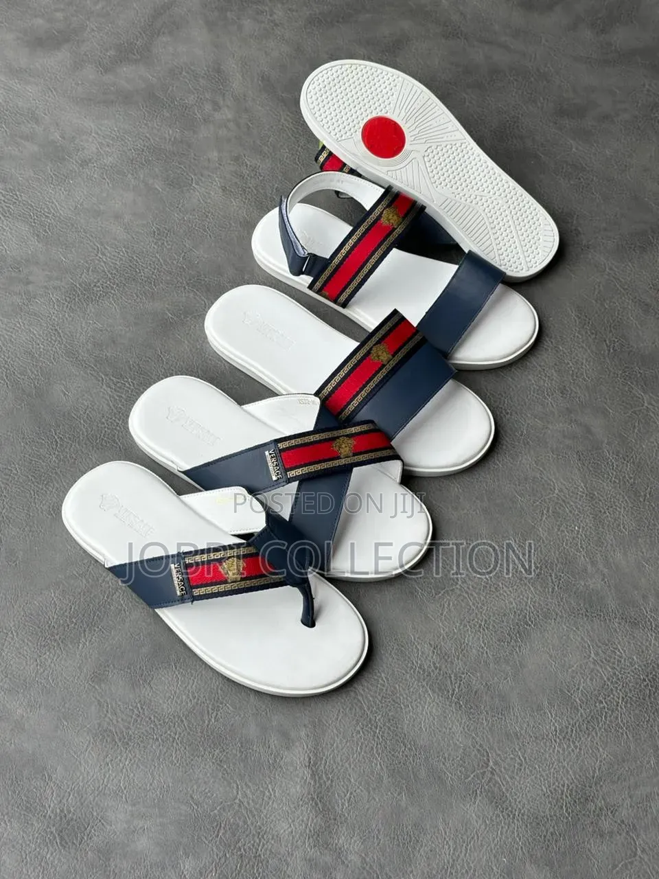 Authentic Versace Leather Open Mens Sandals