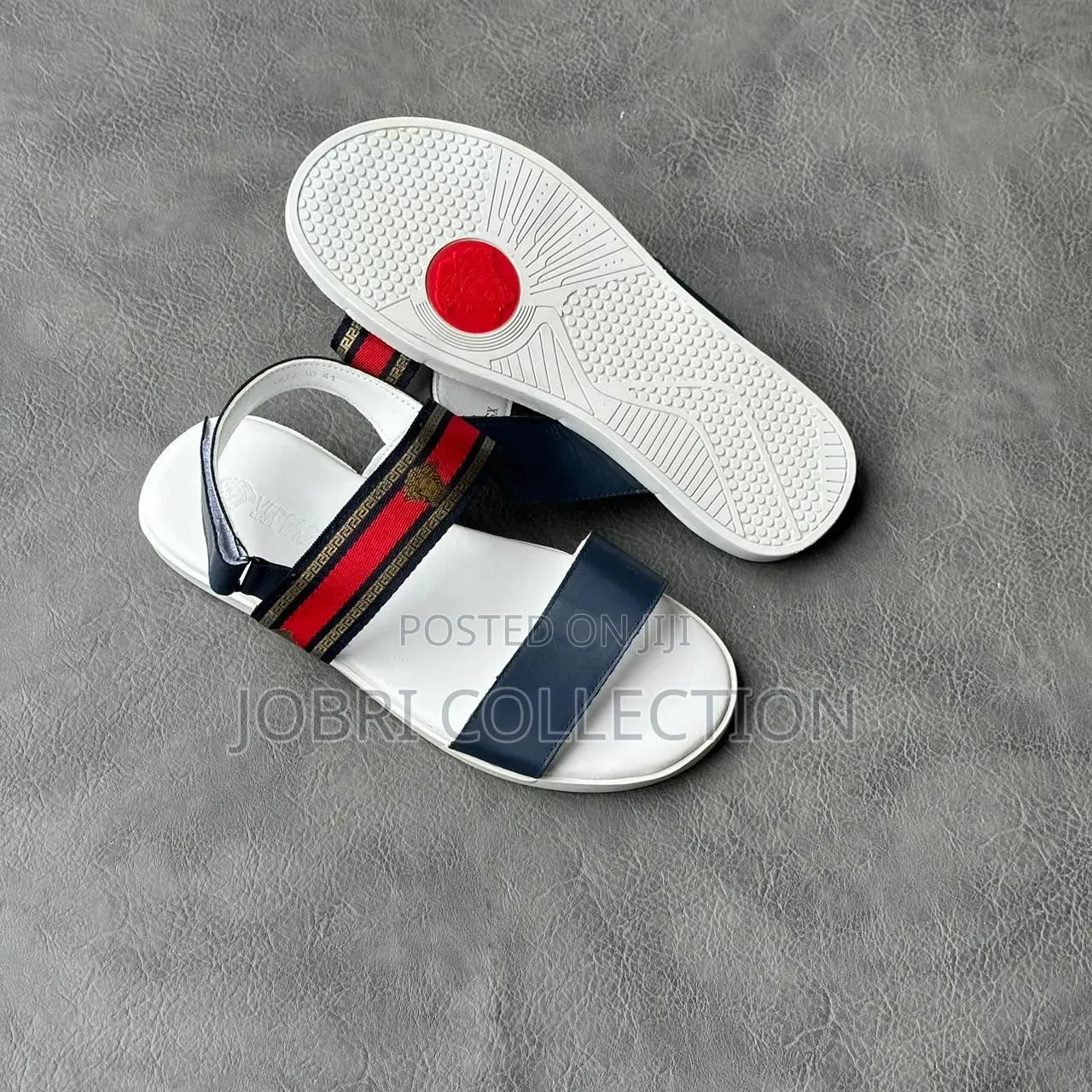 Authentic Versace Leather Open Mens Sandals
