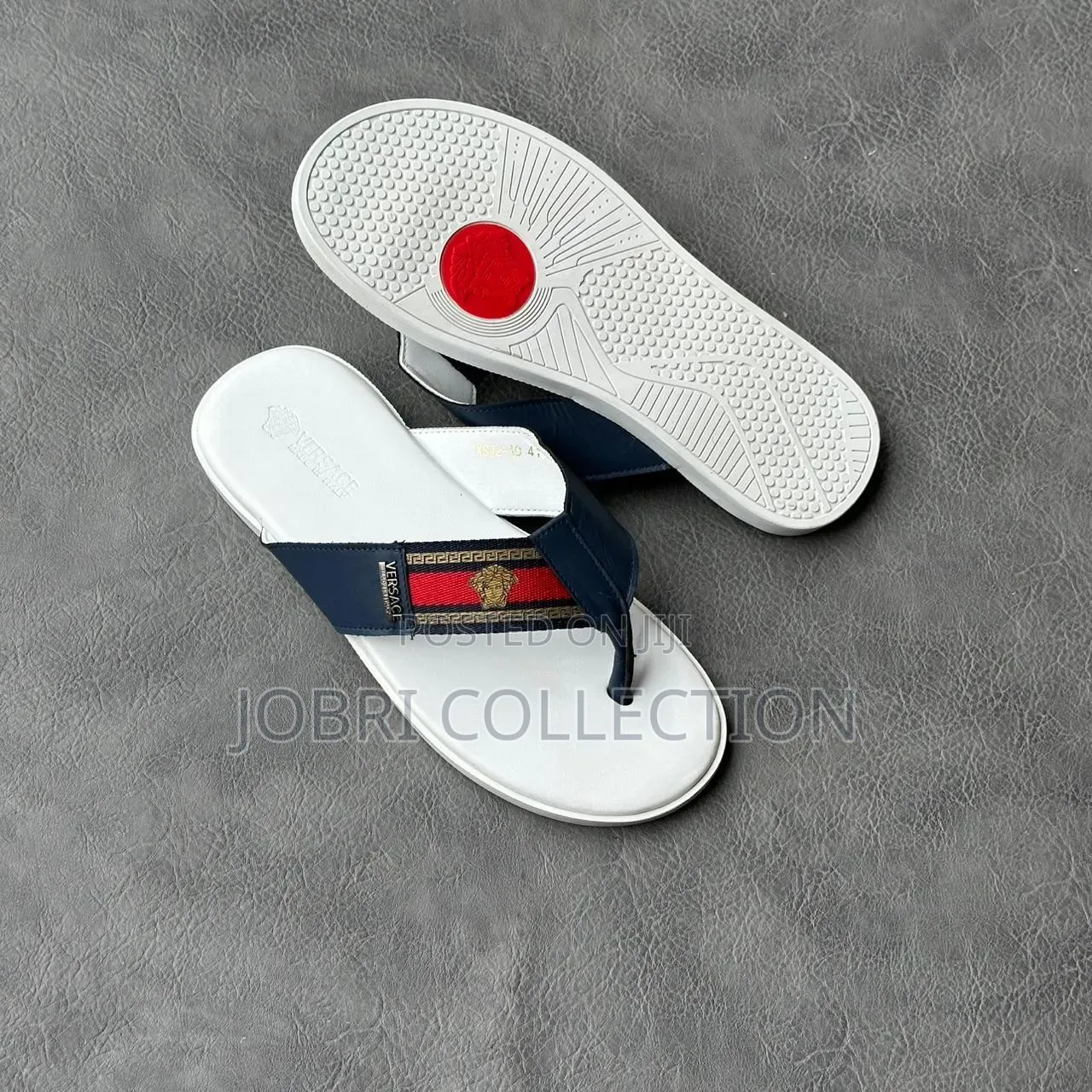 Authentic Versace Leather Open Mens Sandals