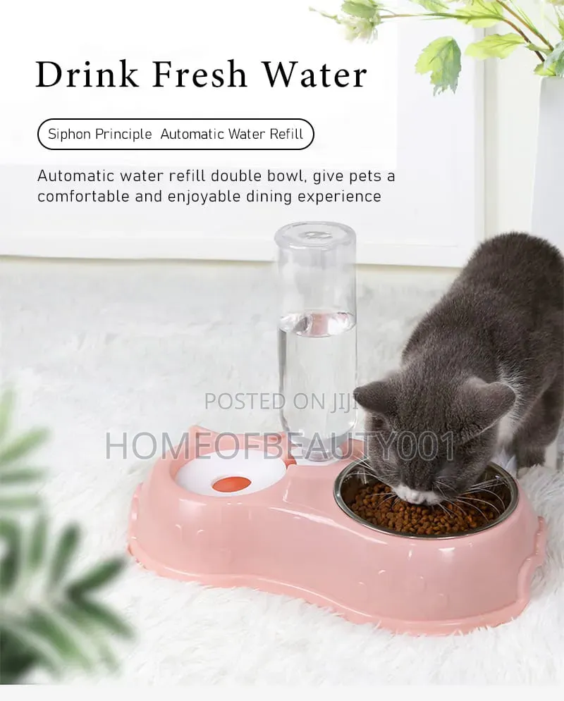 Automatic Single Pet Bowl Plus Water Dispenser