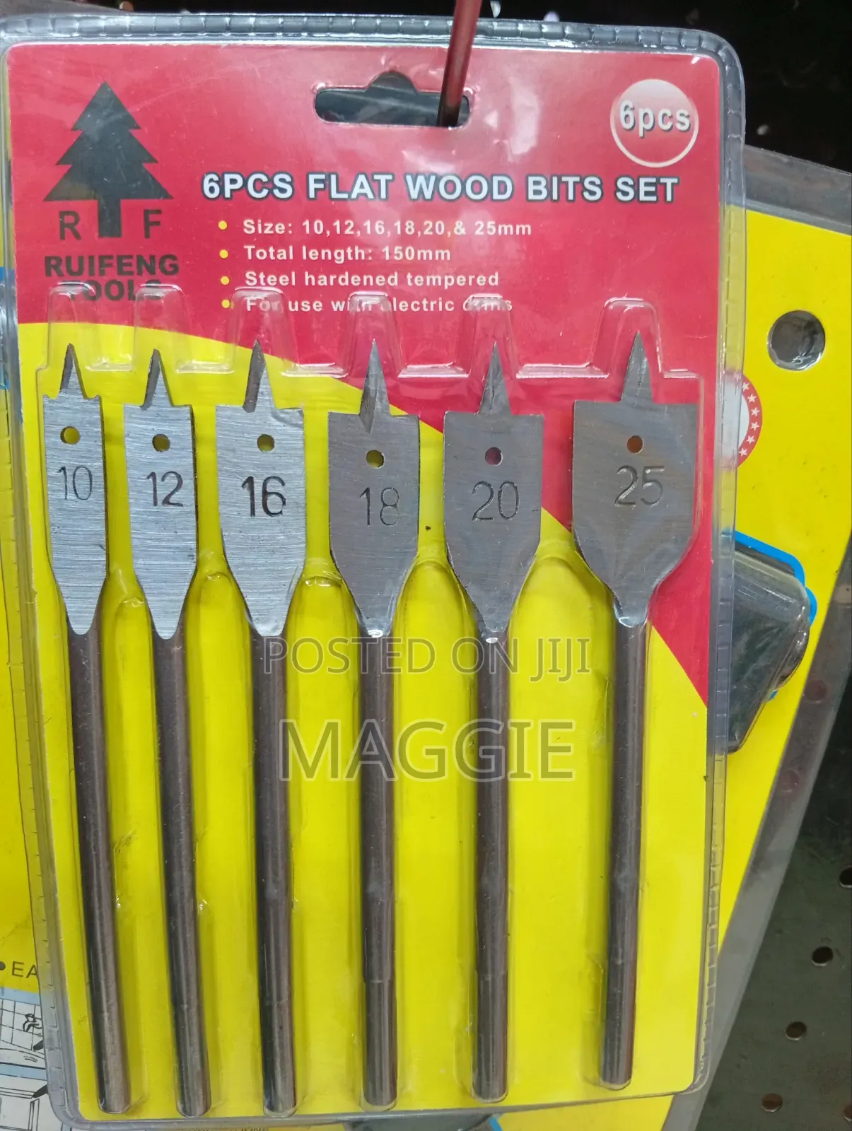 6 Pcs Flat Wood Bits Set