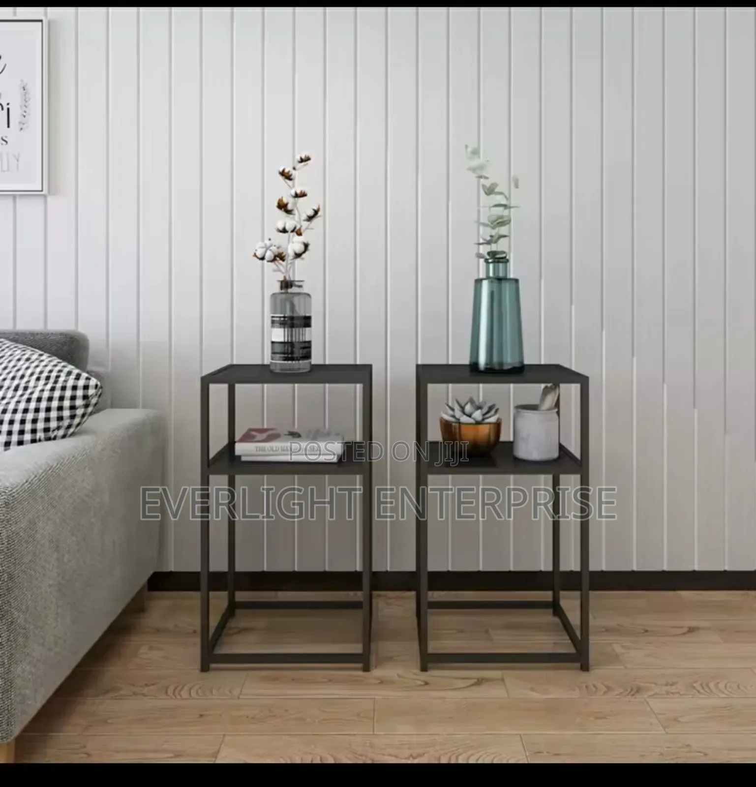 2layers Norsic Metallic Side Table//Bedside//Desk Side Now Available