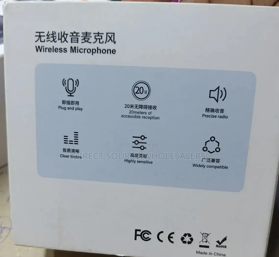 Batton-Like Wireless Microphone for Type -C Black in Colour