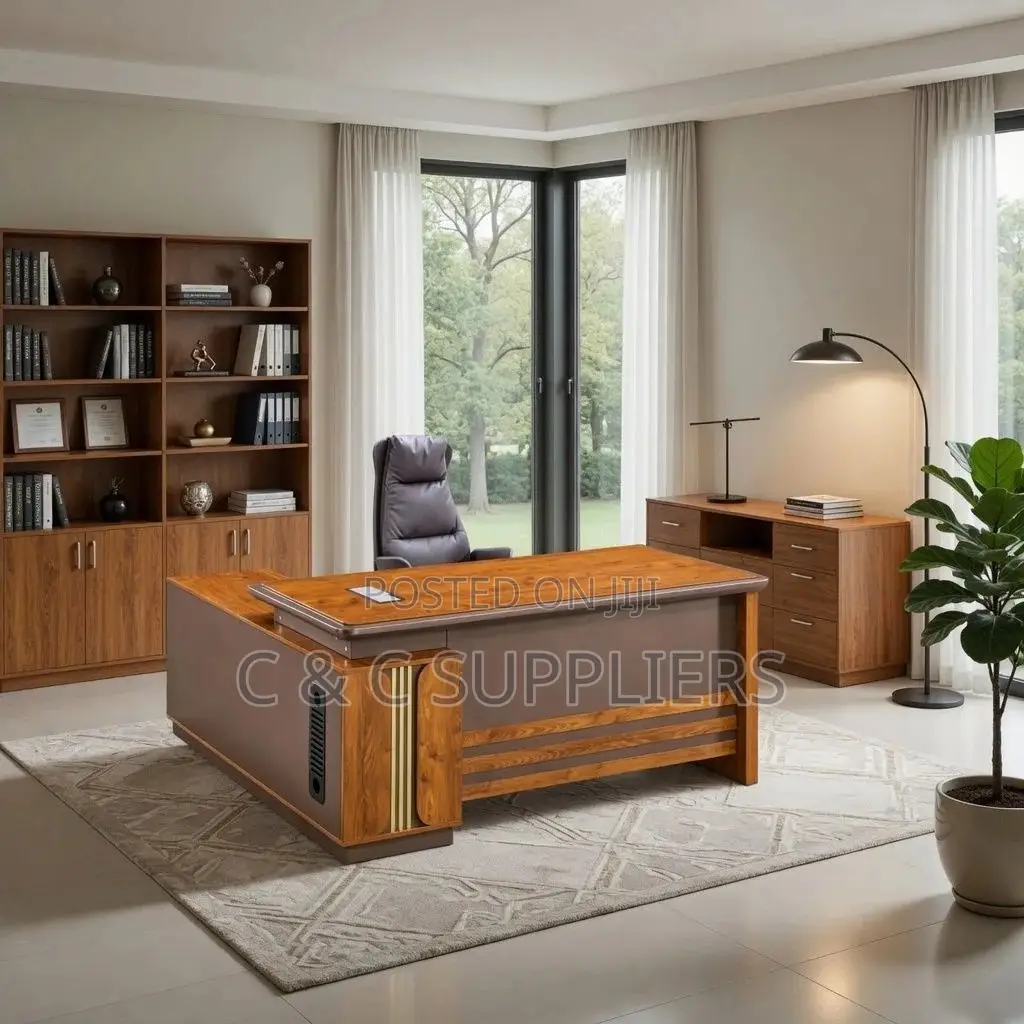 Office Desks; 1.6 Meters L-Shaped Executive Office Table