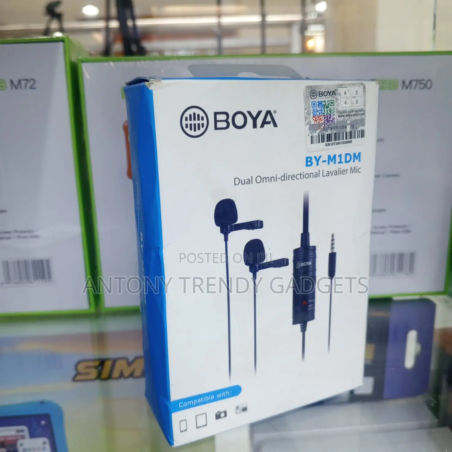 Boya by-M1dm Dual Lavalier Mic 3.5mm Interview Microphone
