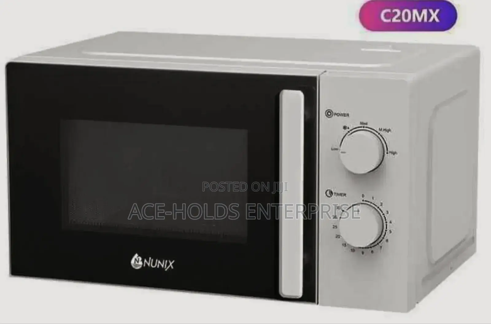 Nunix 20 Litres Manual Setting Microwave Oven With Door Handle