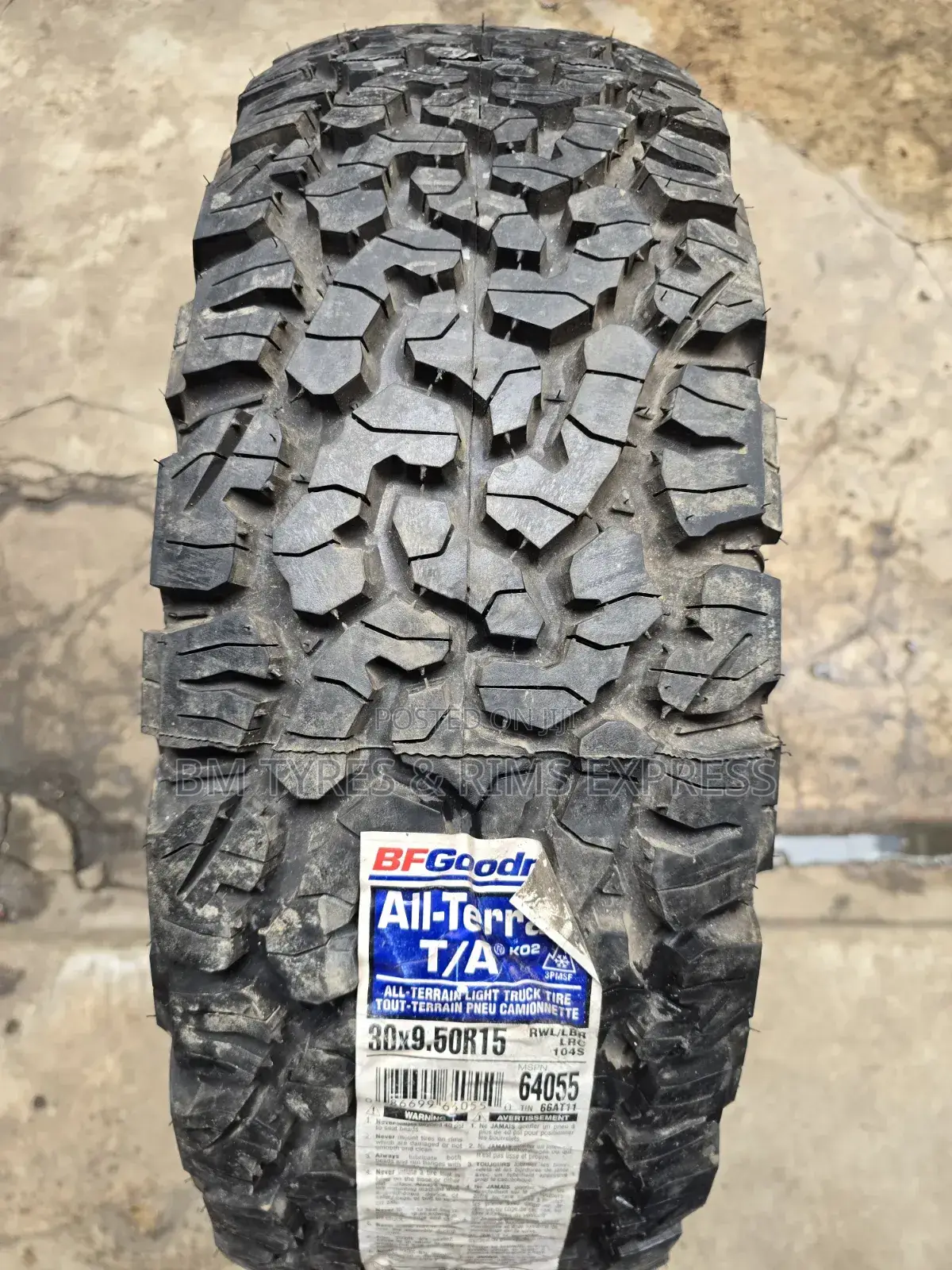 30x9.50 R15 Bf Goodrich Tyres (All Terrein)U.S.A.