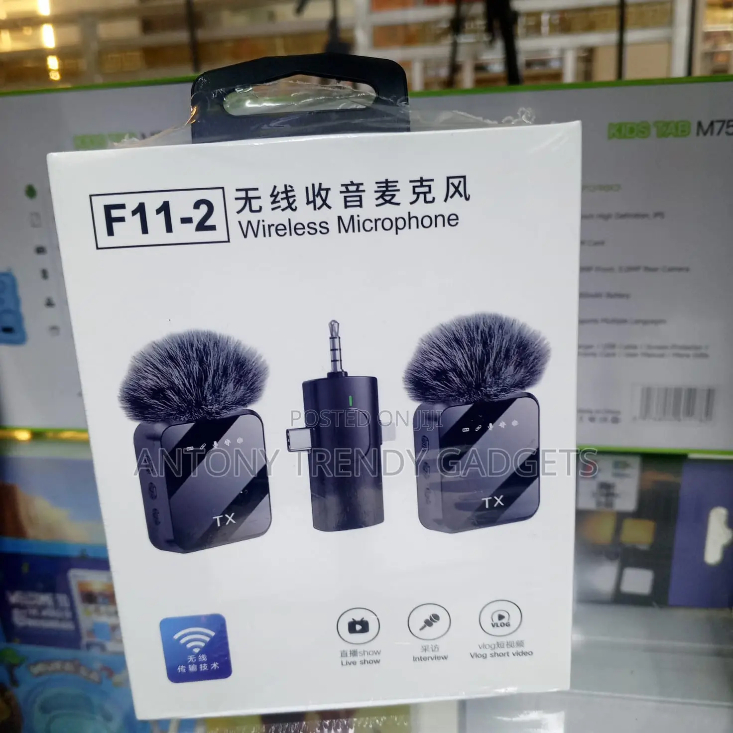 F11-2 Vlogging Wireless Mic Type-C Lightning Camera Support