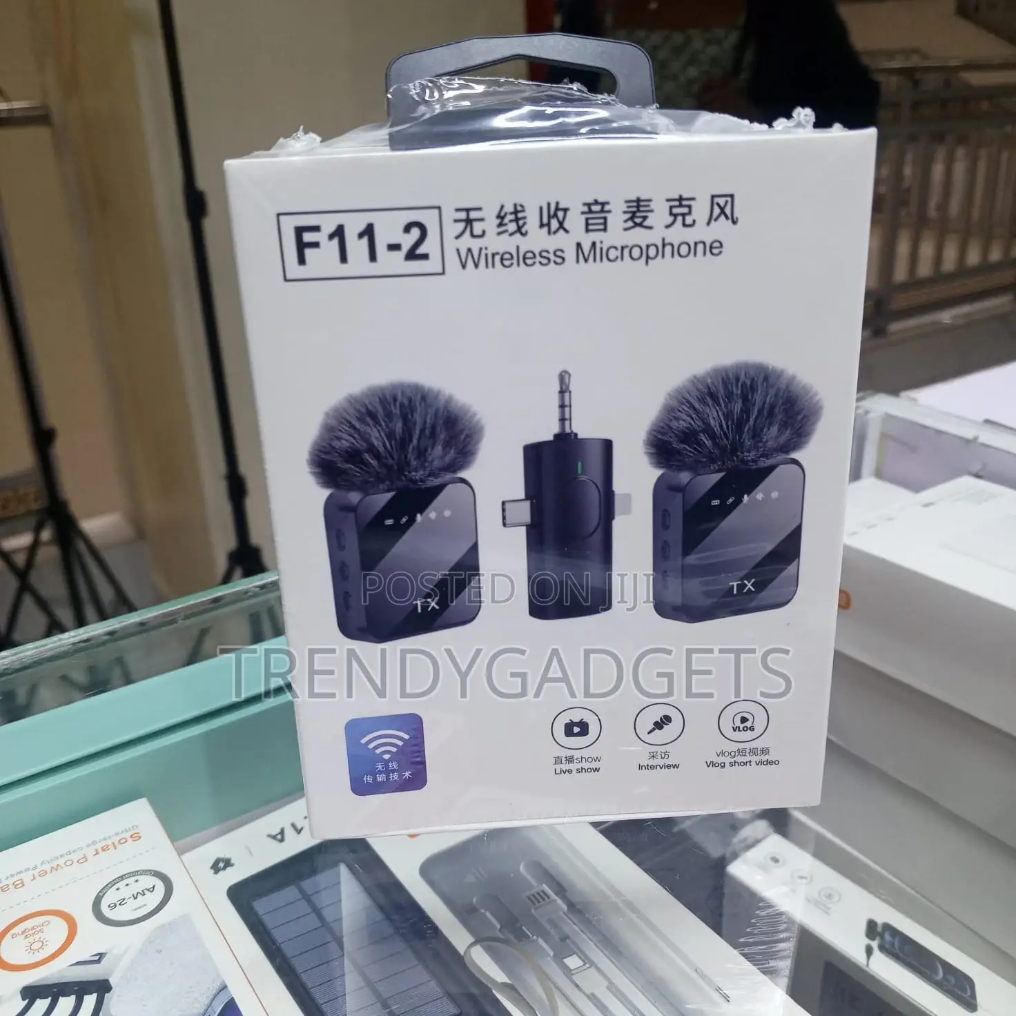 F11-2 Dual Wireless Microphone 3-in-1 Receiver Vlog Mic Set