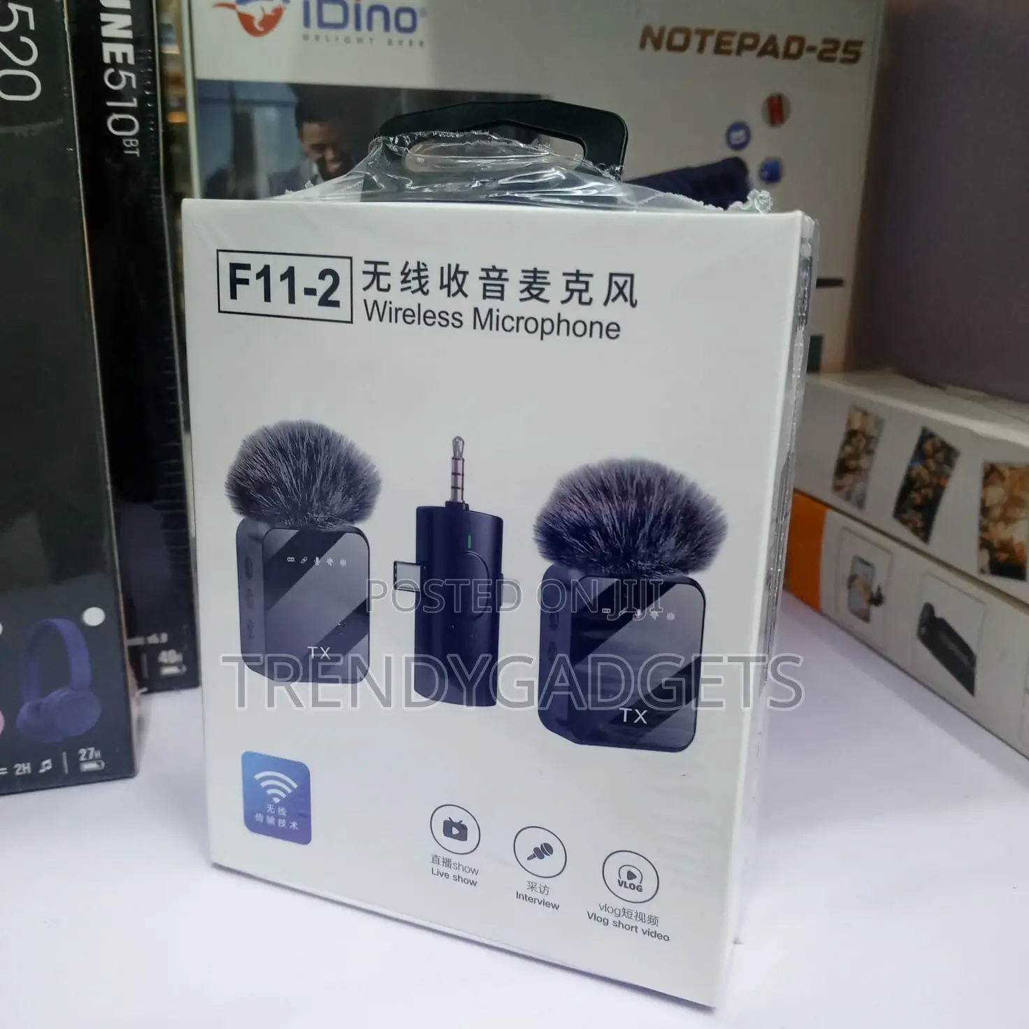 F11-2 Wireless Microphone Set for Vlog Podcast Recording