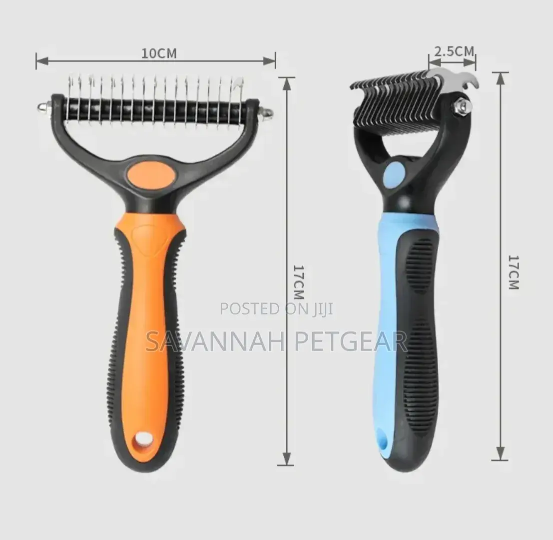 Double Sided Pet Cat Dog Hair Undercoat Rake Detanglers Hair Brush