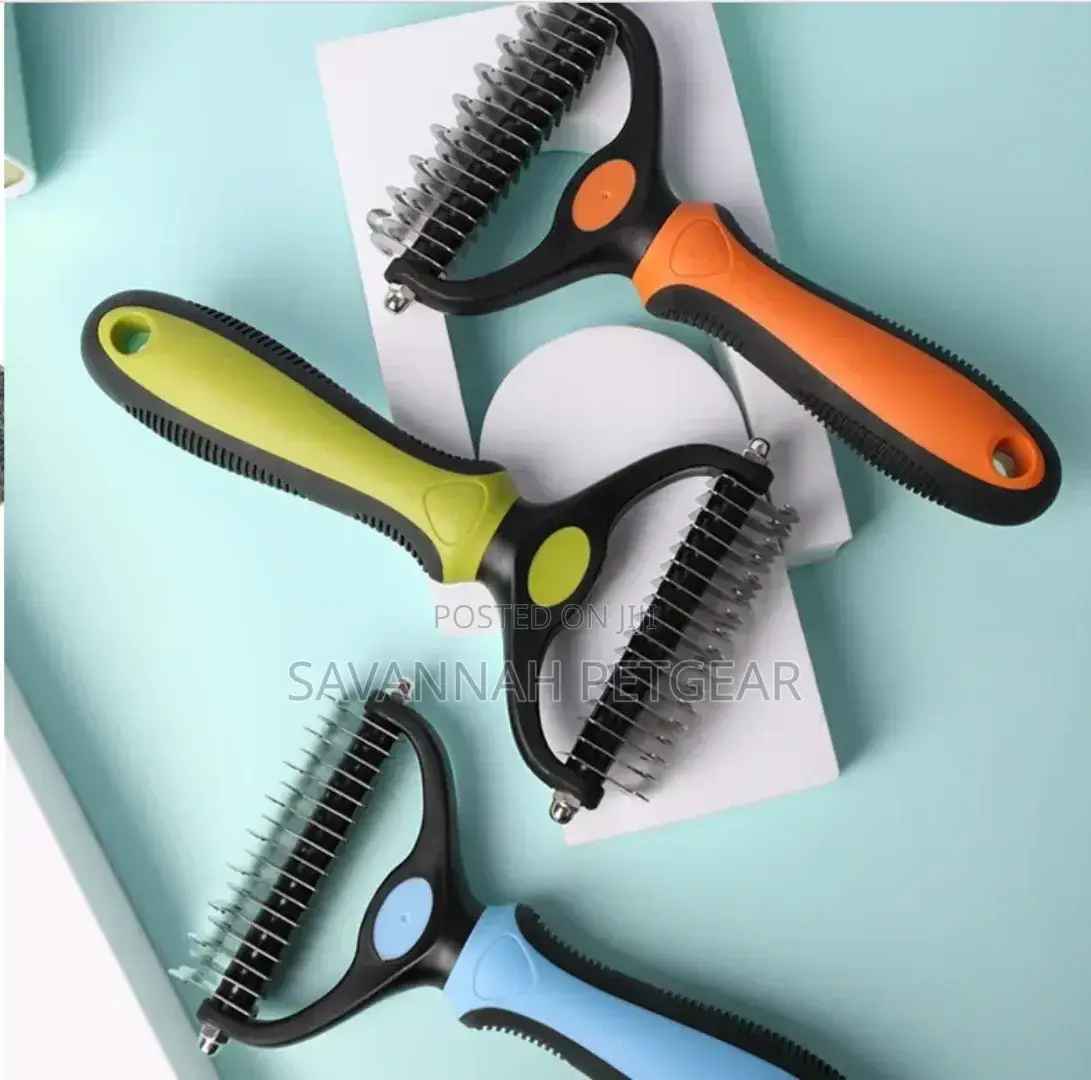 Double Sided Pet Cat Dog Hair Undercoat Rake Detanglers Hair Brush