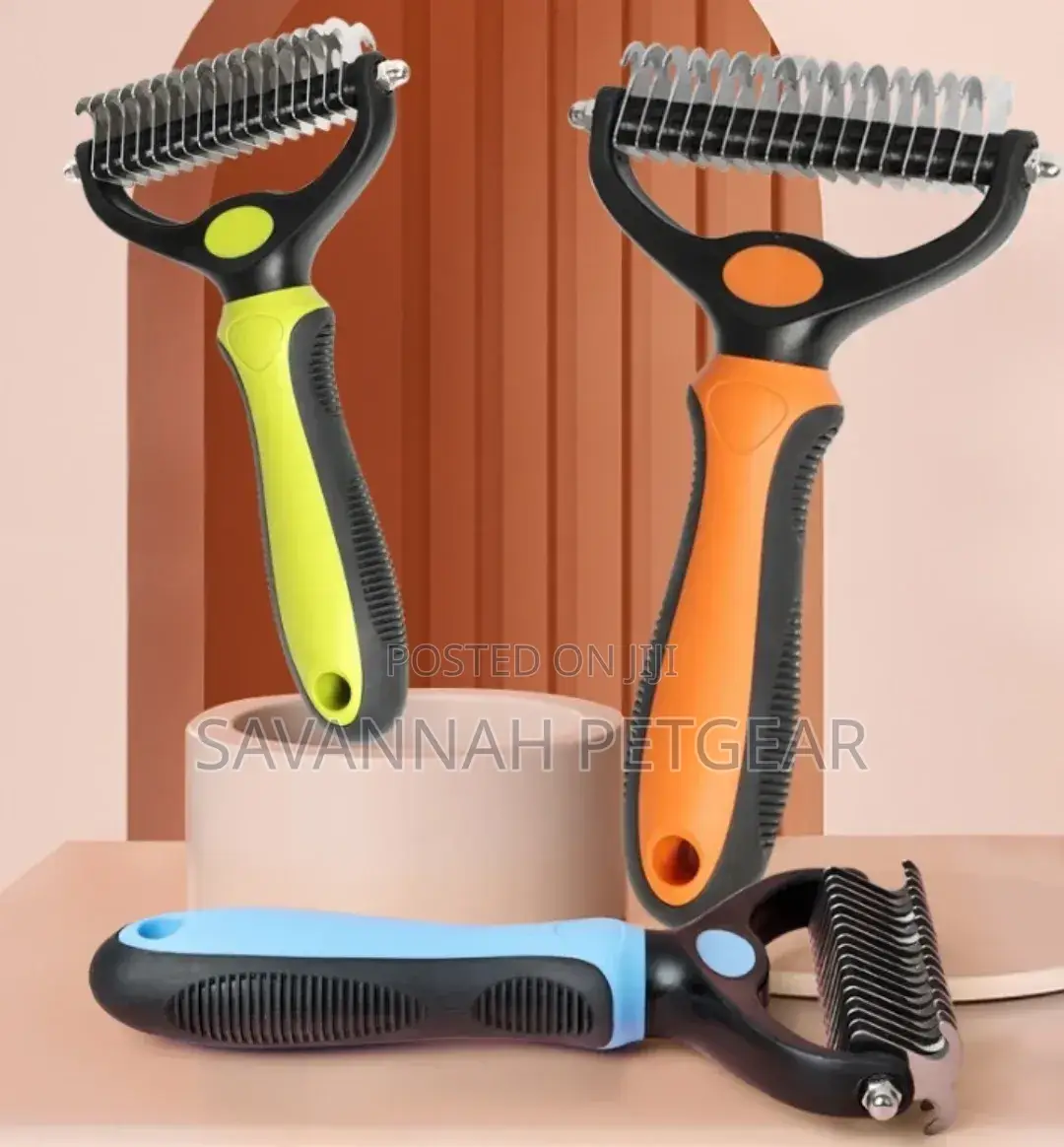 Double Sided Pet Cat Dog Hair Undercoat Rake Detanglers Hair Brush