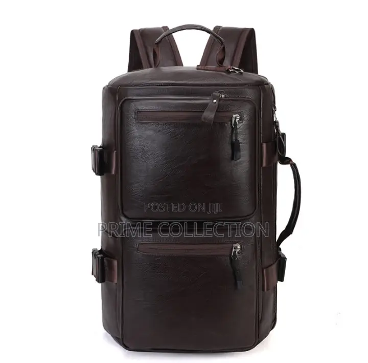 Convertible Leather Backpack Large Capacity Handheld Bag Cross Bodybag
