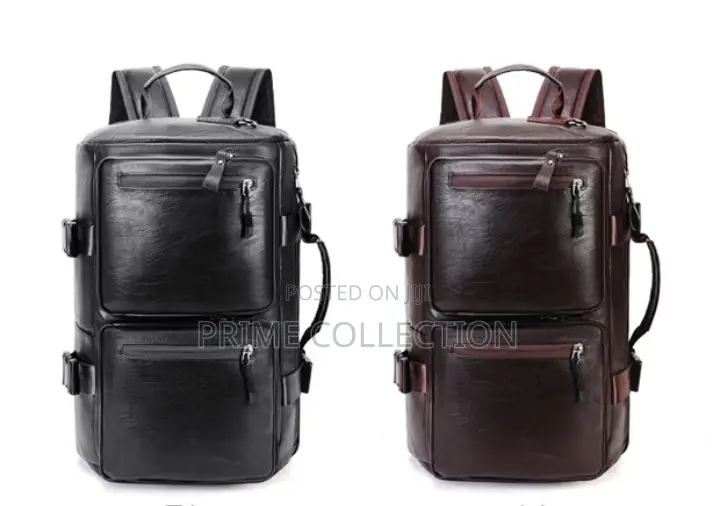 Convertible Leather Backpack Large Capacity Handheld Bag Cross Bodybag
