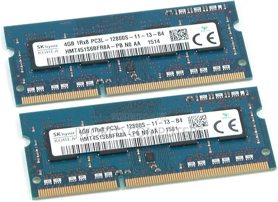 (Micron, Skhynix) 8 Gb Pc3l 12800s 1600 MHZ Laptop Ram