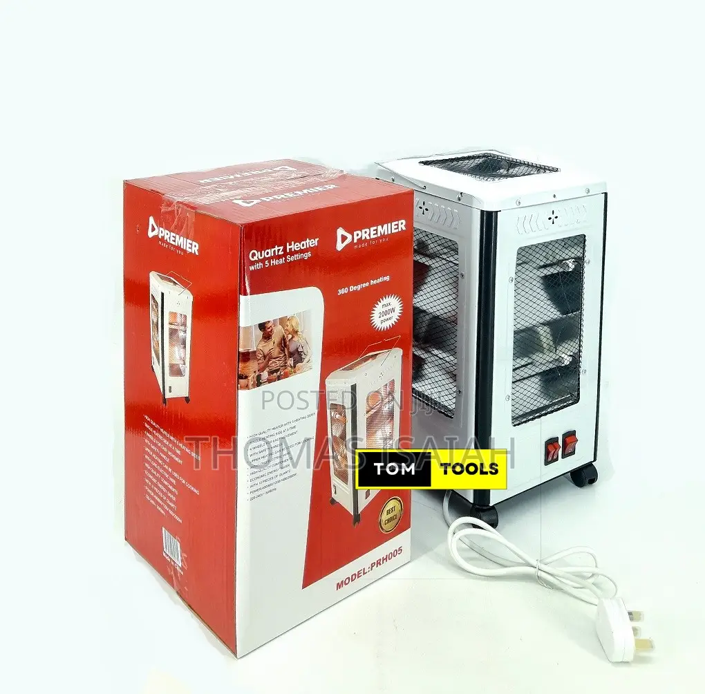 Prh005 360 Degrees 2000w Quartz Room Heater With 5 Heat Settings