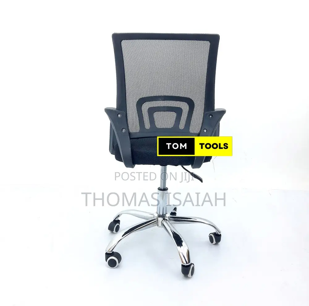 Mid Back Mesh Ergonomic Office Chair With Lumbar Support and Armrests