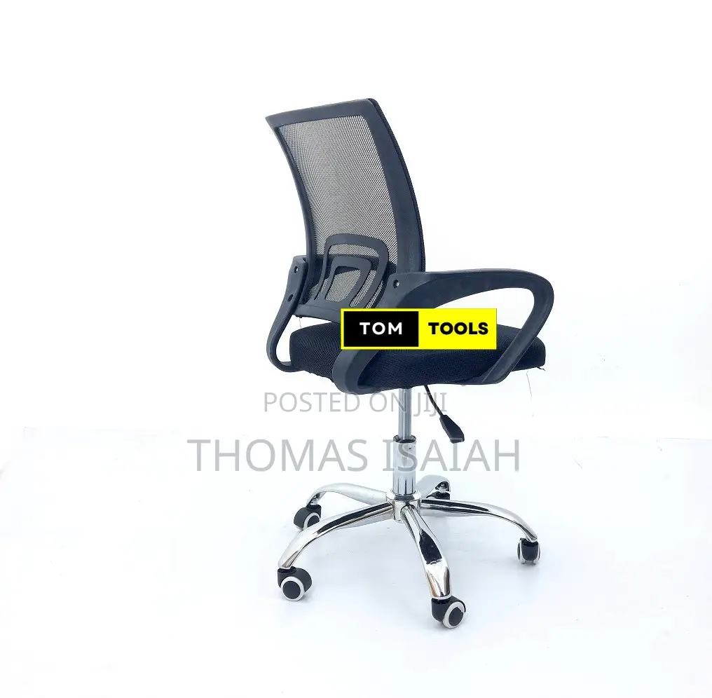 Mid Back Mesh Ergonomic Office Chair With Lumbar Support and Armrests