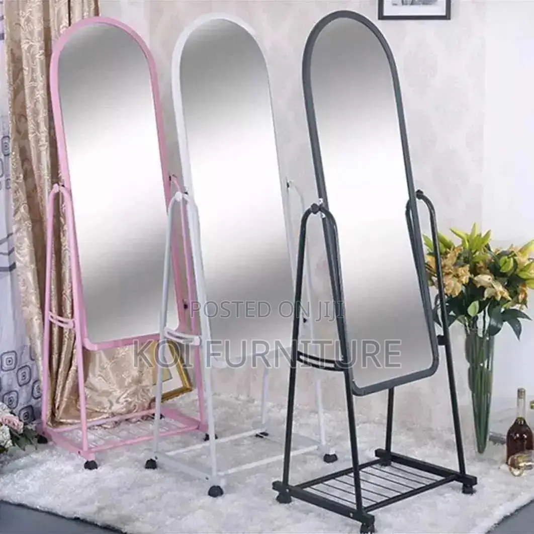Dressers; Home Dressing Mirror With Rolling Casters