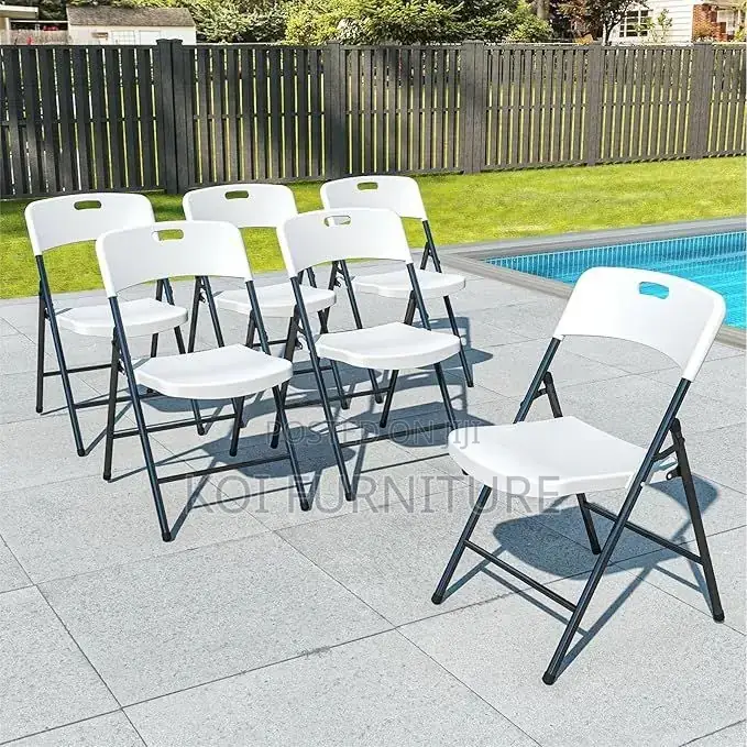 Office Chairs; White Foldable Home Outdoor Events Visitors Office Seat
