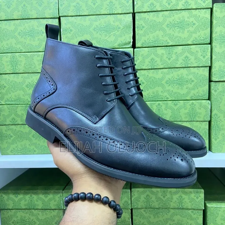 John Foster Pure Leather Black Boots
