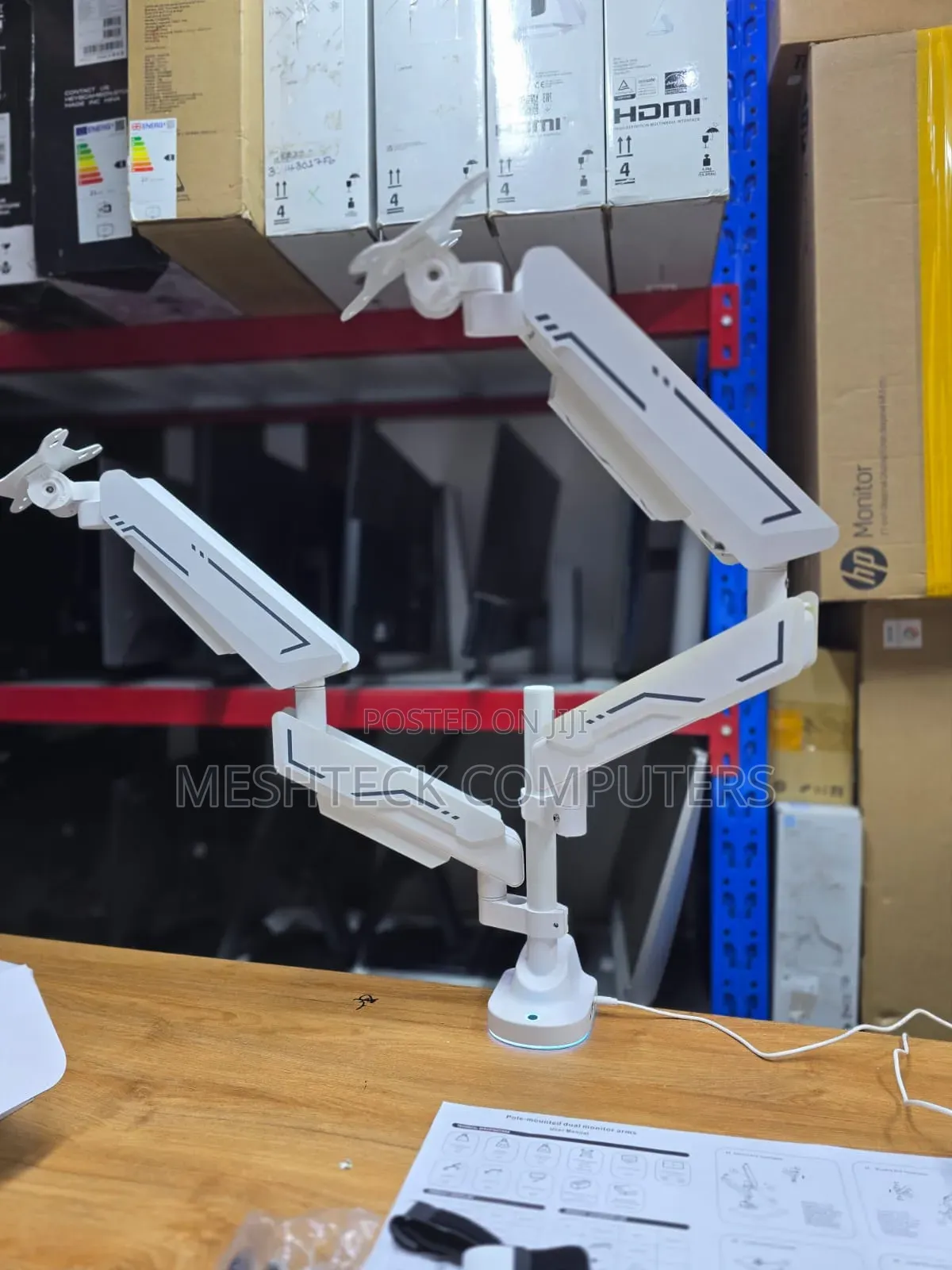 DPR Monitor Dual Monitor Arm for Up to 34inch With Led