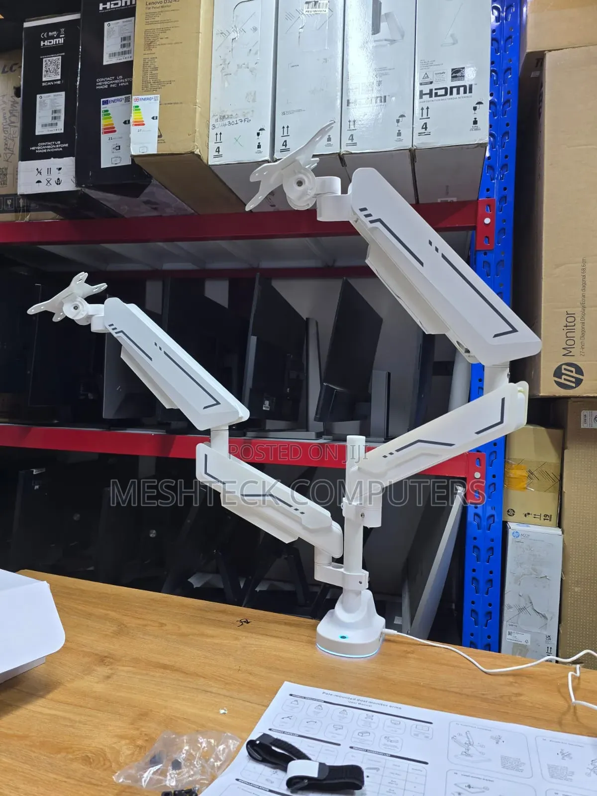 DPR Monitor Dual Monitor Arm for Up to 34inch With Led