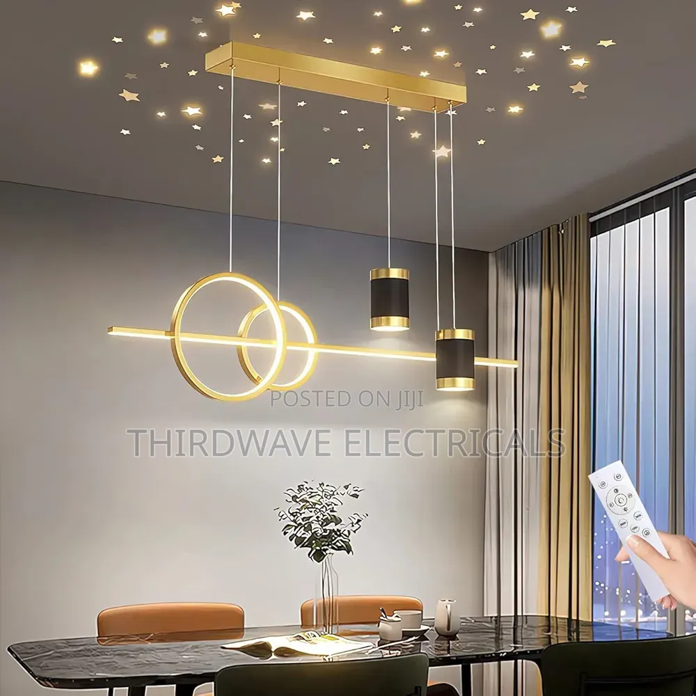 Vintage New Modern Gold Circular Led Pendant Light Chandelier Ak9