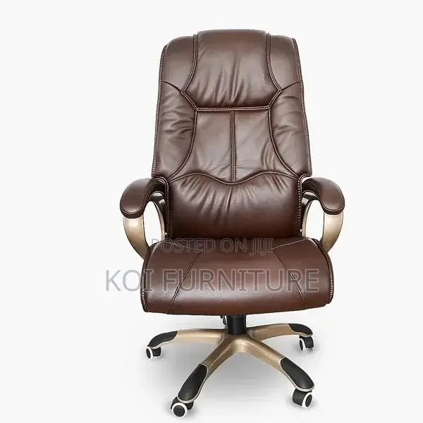 Office Chairs; Pu Brown Learher Executive Office Desk Chairs