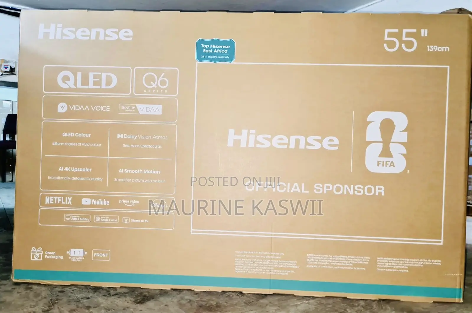 Hisense 55′′ 55a6q Series Vidaa