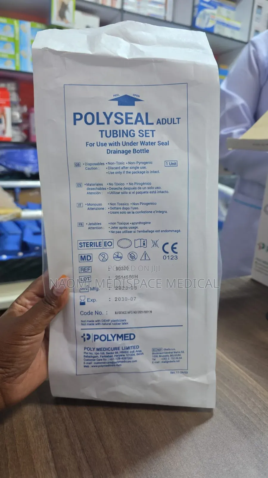 Reusable Chest Tube Polyseal Drainage Set(Under Water Seal)-Adult