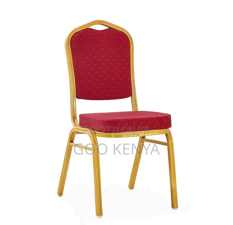 Event Chair; Durable Stackable Red Chairs for Banquets