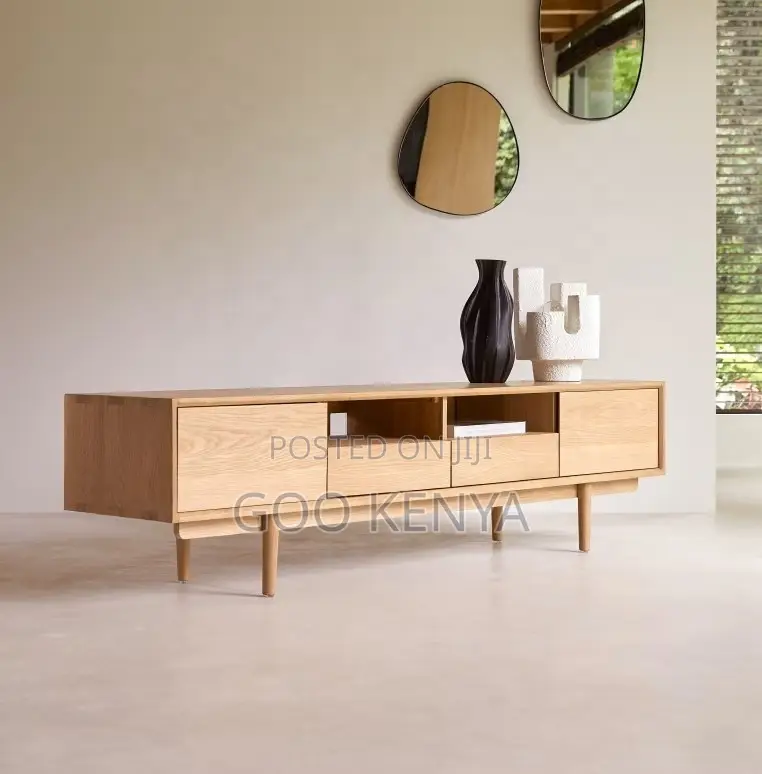 Tv Cabinet; Elegant Wooden Entertainment Tv Cabinet With Storage
