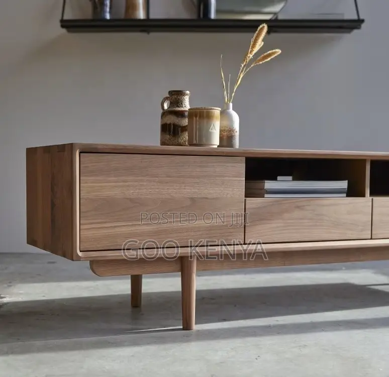 Tv Cabinet; Elegant Wooden Entertainment Tv Cabinet With Storage