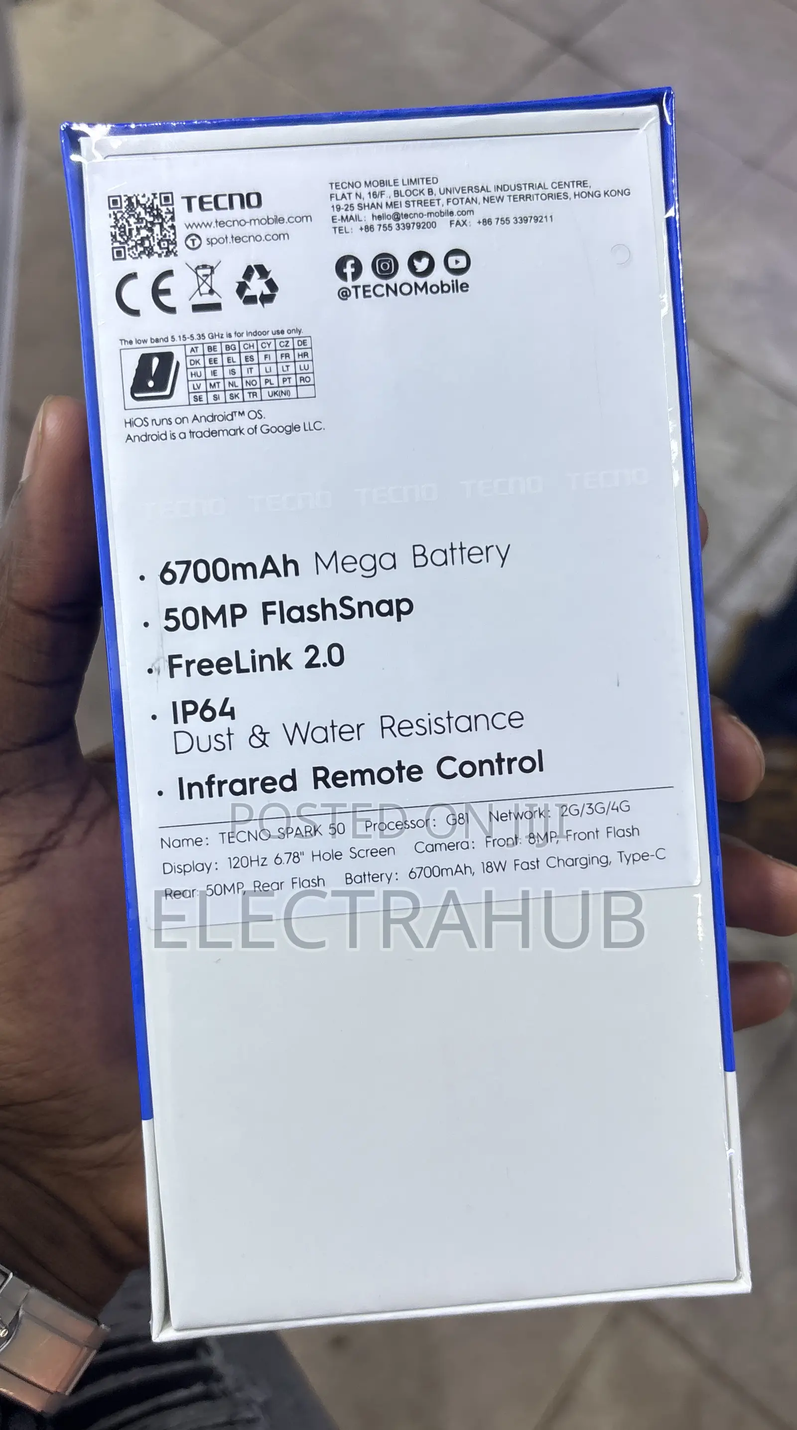 New Tecno Spark 50 128 GB Black